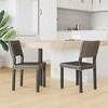 Valgomasis krėslas 2 pcs Kubu ratanas Juoda plauna