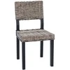 Valgomasis krėslas 2 pcs Kubu ratanas Juoda plauna
