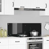 Virtuvės atbraila Juoda 120 x 40 cm grūdintas stiklas