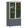 Juodai rašomas spinta ROROS Pilka ir balta 90 x 45 x 180 cm