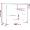 Konsolinis stalas Juodas ąžuolas 100 x 35 x 76,5 cm