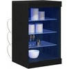 LED Bufetas Juodas ąžuolas 41 x 37 x 67 cm Apdirbta mediena