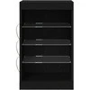 LED Bufetas Juodas ąžuolas 41 x 37 x 67 cm Apdirbta mediena