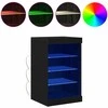 LED Bufetas Juodas ąžuolas 41 x 37 x 67 cm Apdirbta mediena