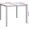 Sodo stalas Juoda 90 x 90 x 75 cm poliratanas