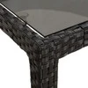 Sodo stalas Juoda 90 x 90 x 75 cm poliratanas
