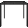 Sodo stalas Juoda 90 x 90 x 75 cm poliratanas
