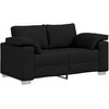 Dvivietė sofa Juodas 160 cm audinys