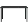 Sodo stalas Juoda 140 x 70 x 73 cm metalas