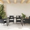 Sodo stalas Juoda 140 x 70 x 73 cm metalas