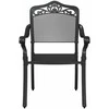 Sodo Kėdė 2 pcs Juoda 55 x 55 x 92,5cm Aliuminis