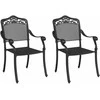 Sodo Kėdė 2 pcs Juoda 55 x 55 x 92,5cm Aliuminis