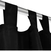 Juodos Užuolaidos su Kilpomis 140 x 175 cm, 2 vnt., Mikro Satinas