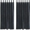 Užtemdymo užuolaidos 2 pcs Tamsiai pilka 140 x 175 cm Aksomas