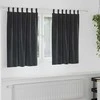 Užtemdymo užuolaidos 2 pcs Tamsiai pilka 140 x 140 cm Aksomas