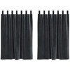 Užtemdymo užuolaidos 2 pcs Tamsiai pilka 140 x 140 cm Aksomas