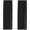 Užtemdymo užuolaidos 2 pcs Juoda 140 x 245 cm Aksomas