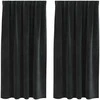 Užtemdymo užuolaidos 2 pcs Juoda 140 x 175 cm Aksomas