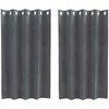 Užtemdymo užuolaidos 2 pcs Šviesiai pilka 140 x 140 cm Aksomas