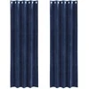 Užtemdymo užuolaidos 2 pcs Tamsiai mėlyna 140 x 260 cm Aksomas