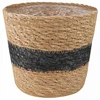 Jūros žolės augalų krepšiai 3 pcs Natūrali ir juoda Ø26 x 19 cm