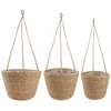 Jūros žolės augalų krepšiai 3 pcs Natūrali Ø26 x 19 cm