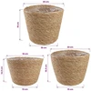 Jūros žolės augalų krepšiai 3 pcs Natūrali Ø26 x 19 cm