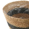 Jūros žolės augalų krepšiai 3 pcs Natūrali ir juoda Ø26 x 19 cm