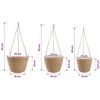 Jūros žolės augalų krepšiai 3 pcs Natūrali Ø26 x 19 cm