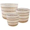 Jūros žolės augalų krepšiai 3 pcs Natūralus, Baltas ir Kreminis