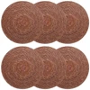 Jūros žolės padėkliukai 6 pcs Ruda Ø 30 cm 100% Jūros žolė
