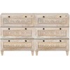 Kabalas 2 pcs Balta 120 x 33,5 x 75 cm mango medienos masyvas