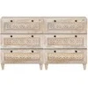 Kabalas 2 pcs Balta 120 x 33,5 x 75 cm mango medienos masyvas