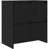 Kabalas 2 pcs Juodas ąžuolas 70 x 41 x 75 cm Apdirbta mediena