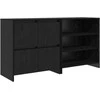 Kabalas 2 pcs Juodas ąžuolas 70 x 41 x 75 cm Apdirbta mediena