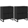 Kabalas 2 pcs Juodas ąžuolas 60 x 35 x 70 cm