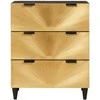 Šoninė spintelė 2 pcs Juoda ir Brass 120 x 33 x 75 cm