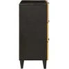 Šoninė spintelė 2 pcs Juoda ir Brass 120 x 33 x 75 cm