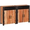 Kabalas 2 pcs Ruda 110 x 30 x 75 cm Kietos akacijos mediena