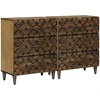 Kabalas 2 vnt. 60 x 33,5 x 75 cm Kietas mango medis Ruda