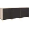 Kabalas 3 pcs Balta 180 x 33,5 x 75 cm mango medienos masyvas