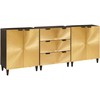 Šoninė spintelė 3 vnt. 180 x 33 x 75 cm Kietas mango medis