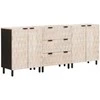 Kabalas 3 pcs Baltos skalbimo apdaila 180 x 33 x 75 cm