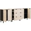 Kabalas 3 pcs Baltos skalbimo apdaila 180 x 33 x 75 cm