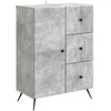 Kabalas Betono pilka 66 x 34,5 x 90 cm Apdirbta mediena