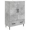 Kabalas Betono pilka 66 x 34,5 x 95 cm Apdirbta mediena