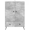 Kabalas Betono pilka 66 x 34,5 x 95 cm Apdirbta mediena
