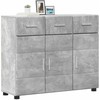 Kabalas su lentyna FLORIN Betono pilka 88,5 x 30,5 x 73 cm