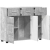 Kabalas su lentyna FLORIN Betono pilka 88,5 x 30,5 x 73 cm