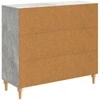 Kabalas Betono pilka 89 x 34,5 x 80 cm Apdirbta mediena